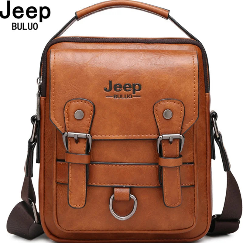 Men's Leather Messenger Bag – Large Capacity Business Shoulder Bag
