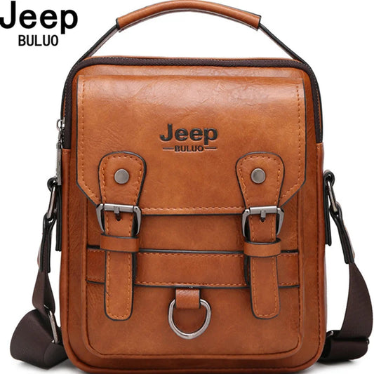 Men's Leather Messenger Bag – Large Capacity Business Shoulder Bag
