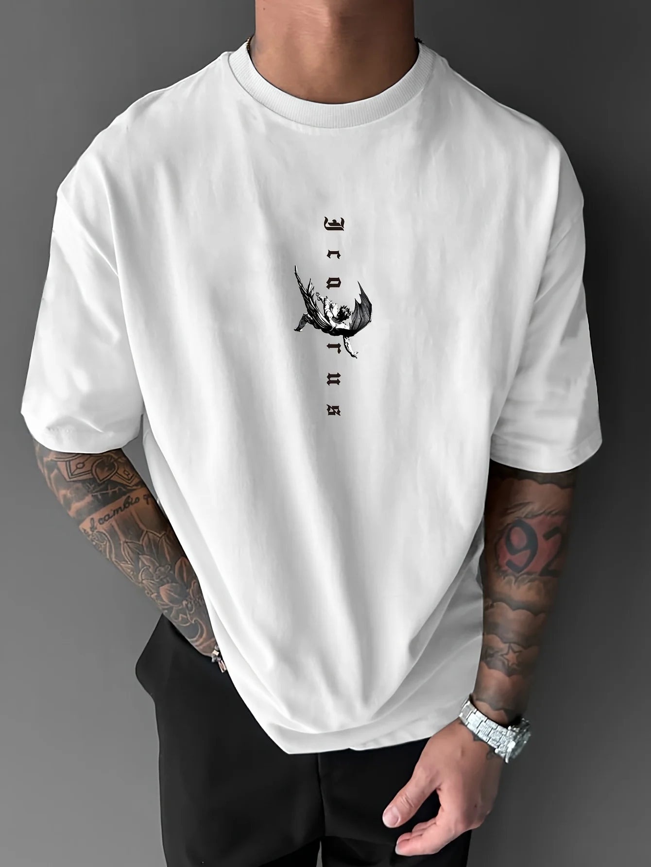 Summer Men T-shirt Suitable Daily Outdoor Sports Casual Relaxed Style Street Fashion Trend 100% Pure Cotton Material Versatile
