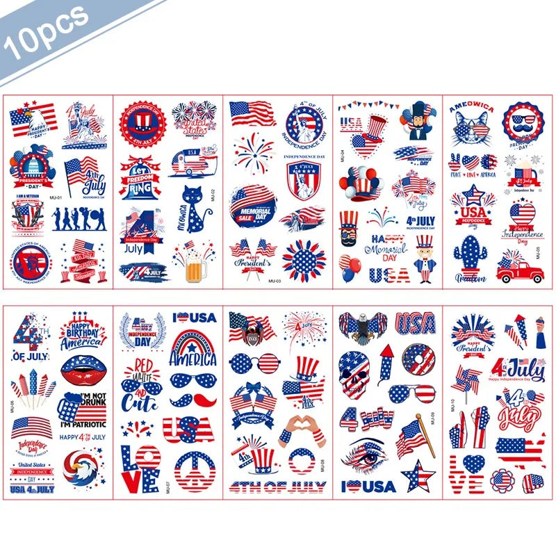 American Party Decorations Independence Day Supplies Banner Balloons Plates For USA 4th Of July Patriotic Theme Party Supplies