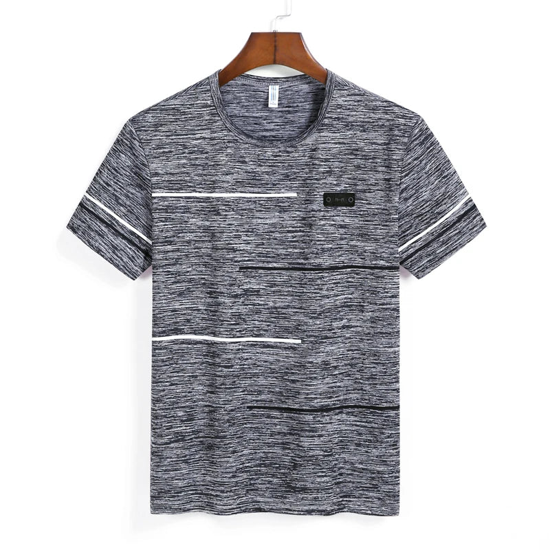 Summer T shirts Men Clothing Comfortable Breathable Short Sleeve O-Neck Top Tees Fashion Casual Clothes Plus Size 7XL 8XL 9XL