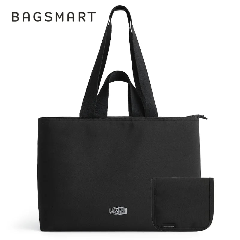 BAGSMART Large Capacity Tote Bag Multiple Pockets Mummy Bag Versatile Messenger Shoulder Bag Women Commuting Handbag