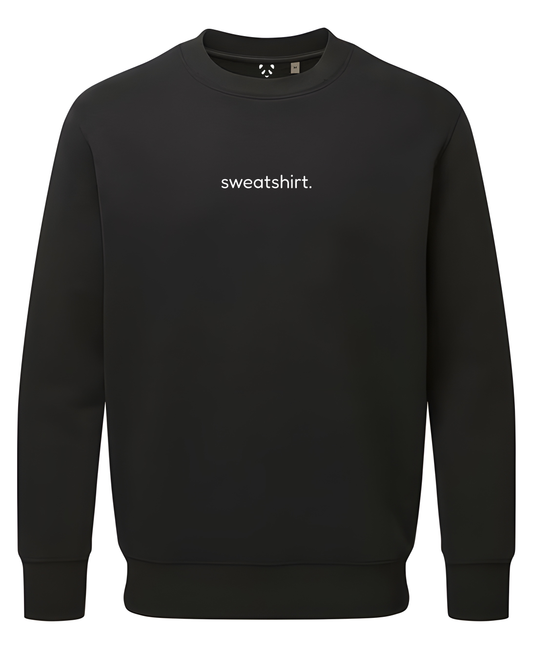 simple. sweatshirt. snug. black.