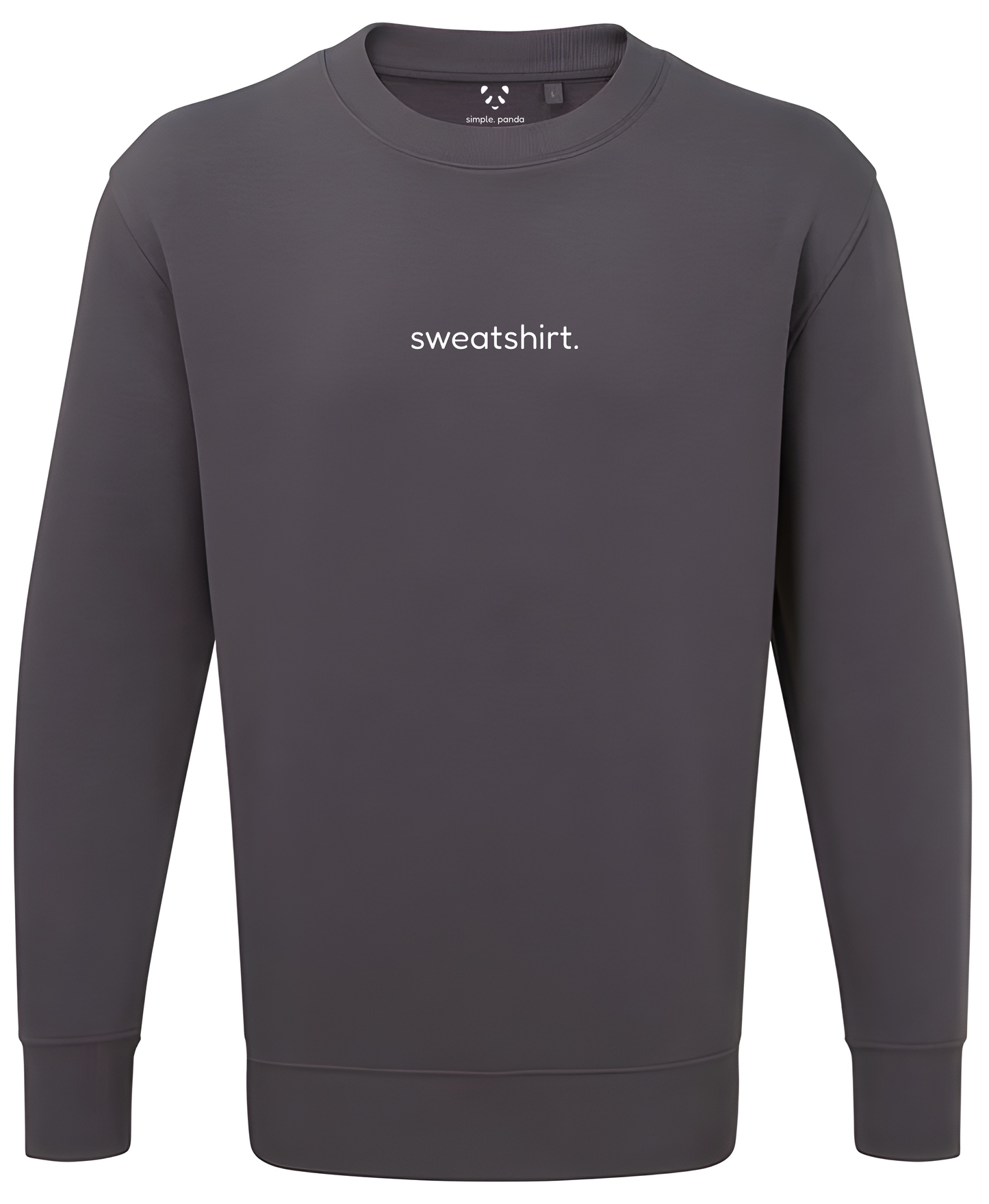 simple. sweatshirt. snug. charcoal.