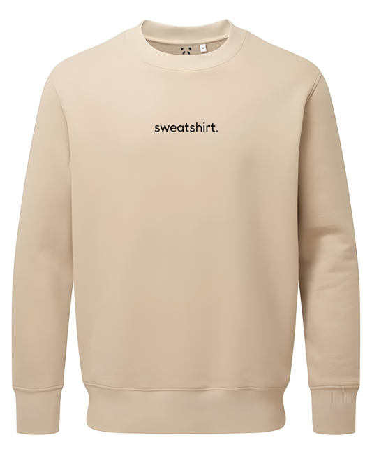 simple. sweatshirt. snug. desert-sand.