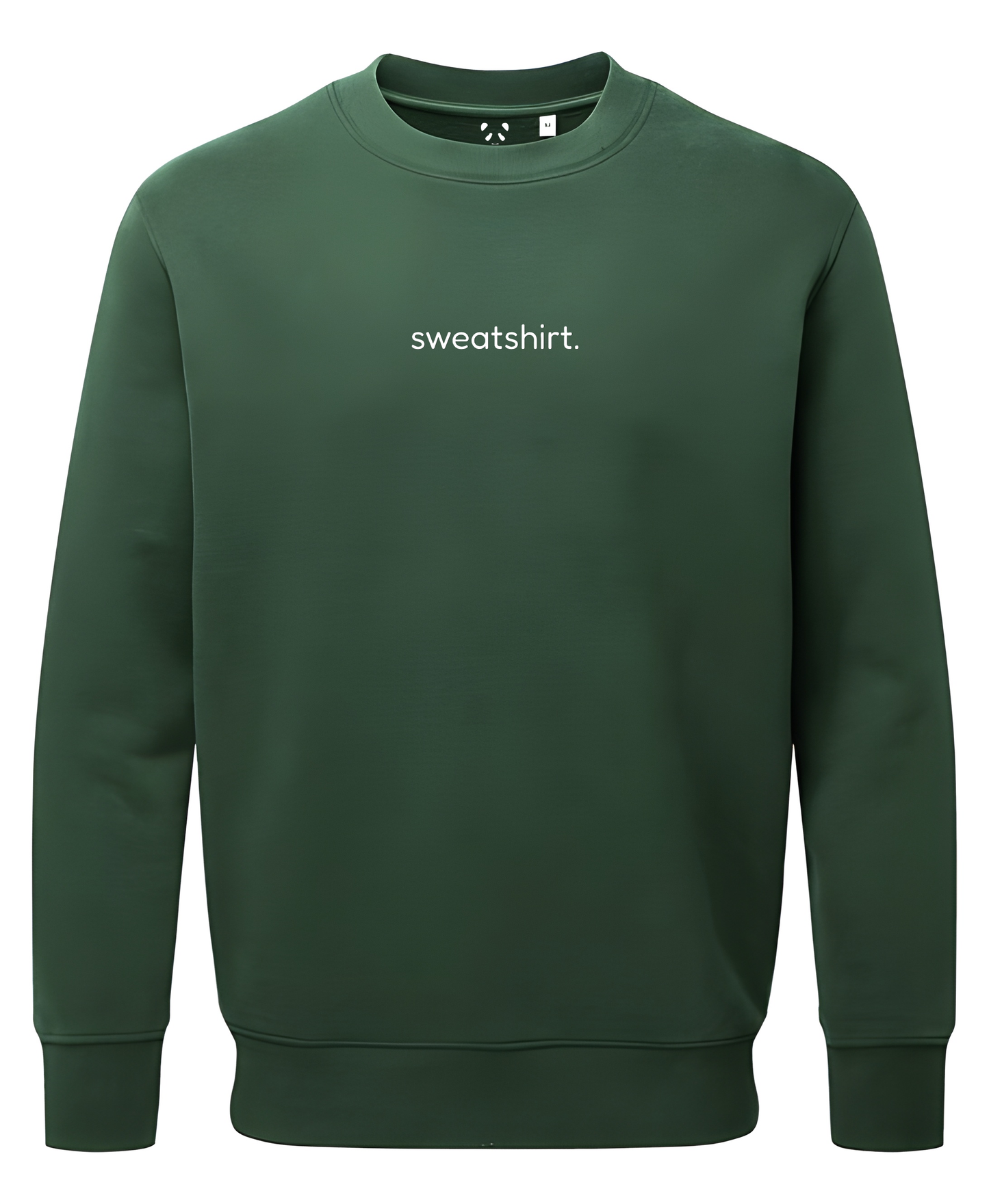 simple. sweatshirt. snug. forest-green.