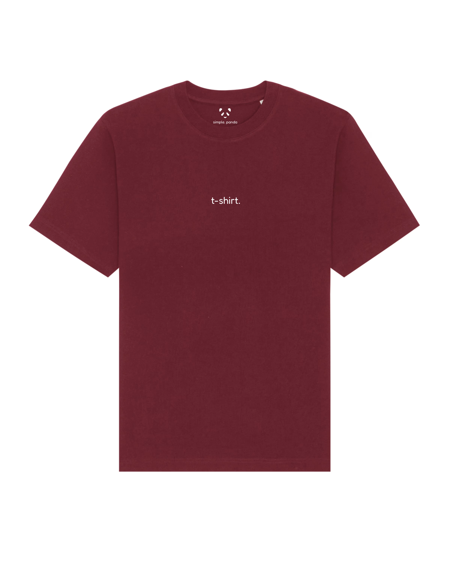 simple. t-shirt. burgundy.