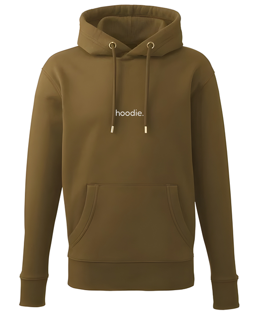 simple. hoodie. waffle. khaki.