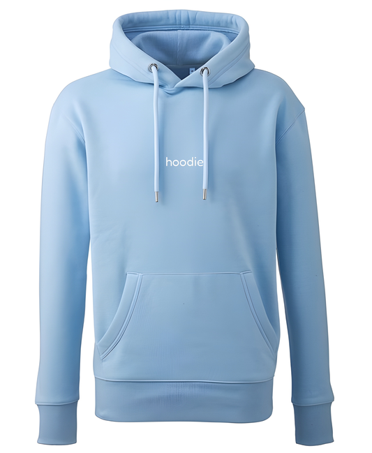 simple. hoodie. waffle. light-blue.